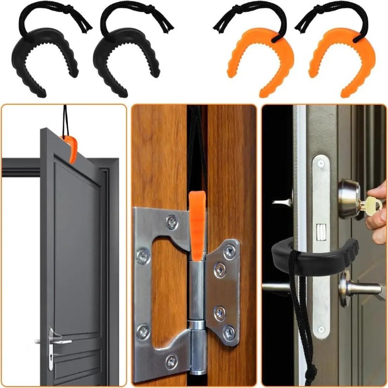 Door Stop Alarm - 使いやすいゴム製ドアジャム消防士用ウェッジ、消防士用ウェッジ、ドアストッパー、アラームドア