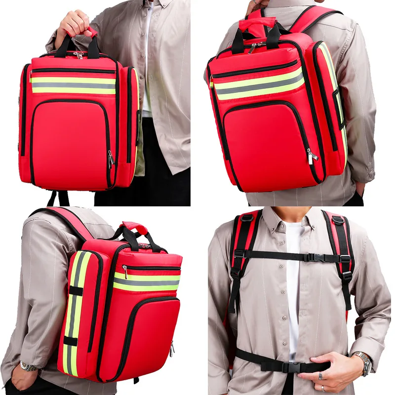 First Aid Bag Kit - 大容量緊急救助バックパック、ディザスターリリーフバッグ、救急キット、分類保管、サバイバルキット、医療オーガナイザー