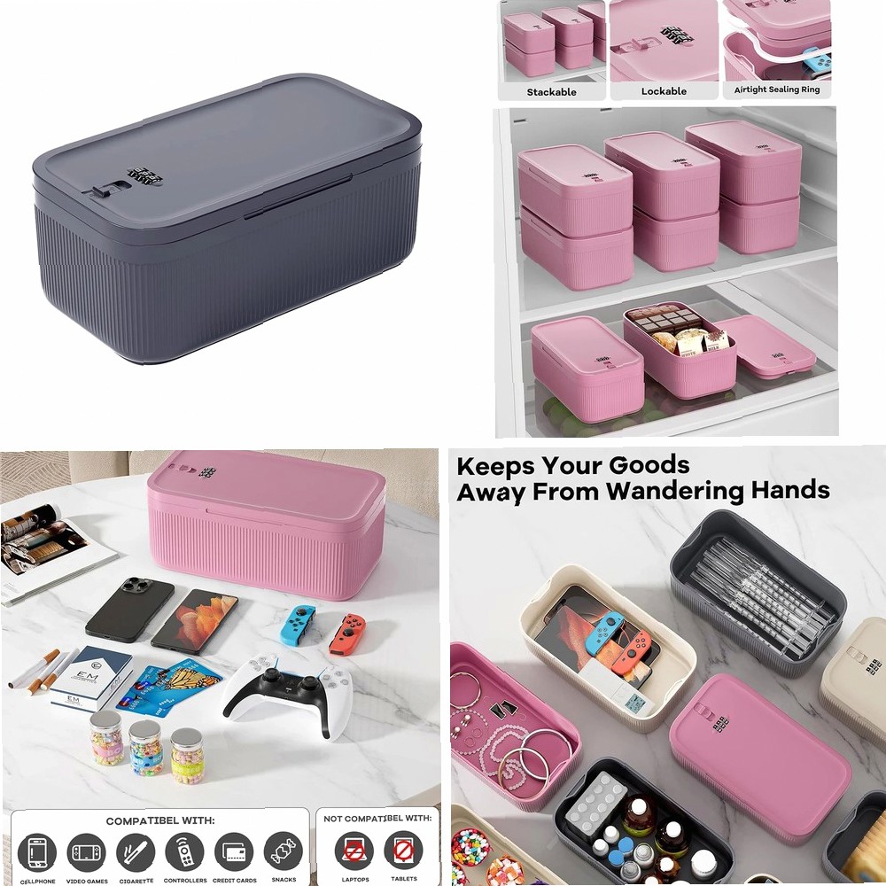 Medicine Cabinet Lock - オフィス、学校、家庭用の安全ロックボックス – 薬用ロック可能なキャビネット、食品やスナック用の容器、ファイルセーフ