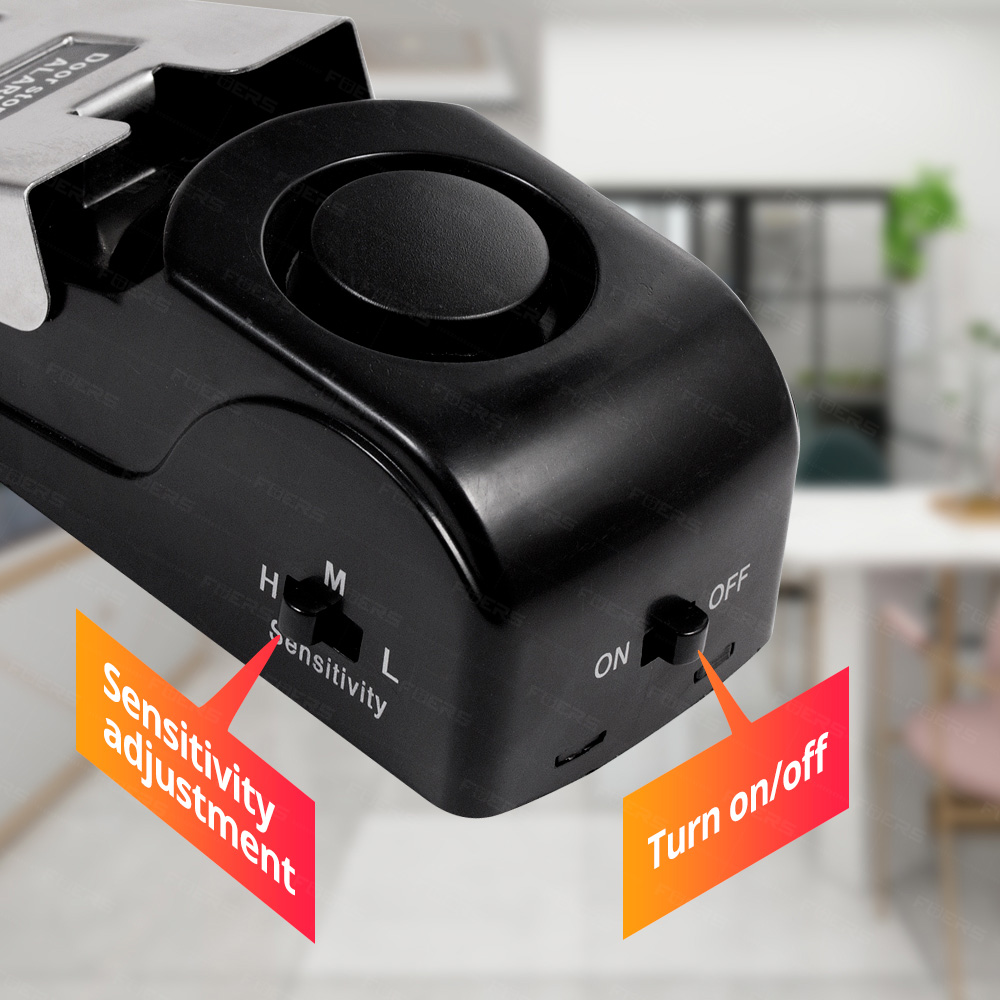 Door Stop Alarm - FUERS ドアストップアラームシステム 120dB 大音量 ワイヤレス ホームセキュリティ