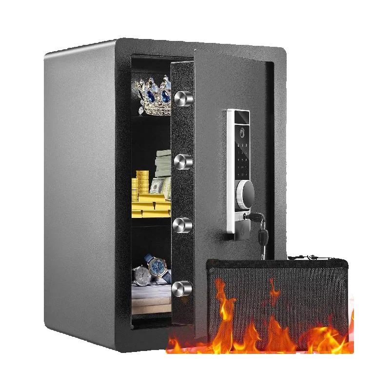 Fire Safe Document - SucceBuy 電気金庫 2.2/1.8 立方フィート 指紋認証 &