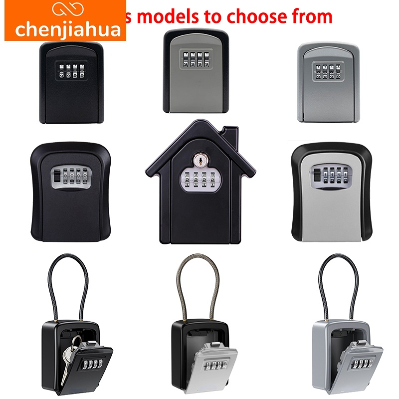 Lockbox Key Secure - 壁掛けキー収納秘密ボックスオーガナイザー 4 桁組み合わせパスワードセキュリティコードロックキーなしホームキー金庫