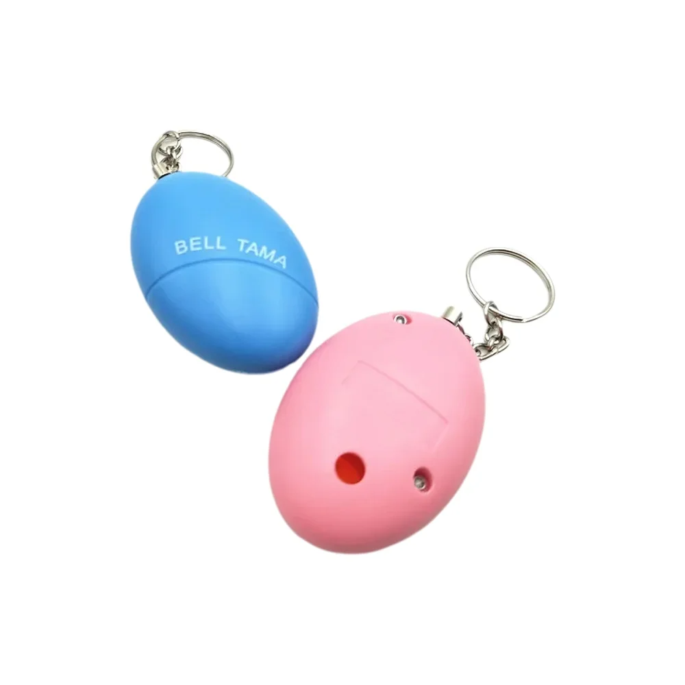 Personal Alarm Keychain - 卵型140dbパーソナルキーリングアタックパニックセーフティセキュリティレイプアラーム護身用キーホルダー