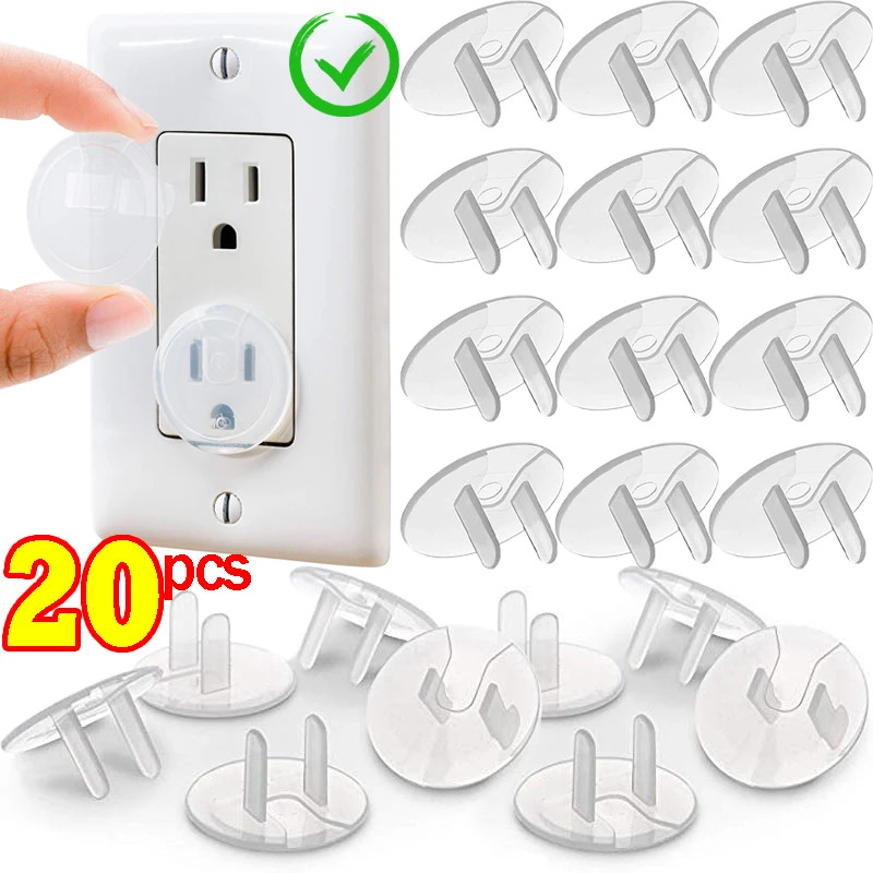 Outlet Cover Baby - 10/20個入りチャイルドプルーフコンセントカバー – 米国標準ベビーセーフティプラグ、家庭用および輸出用の透明な電気ソケットプロテクター
