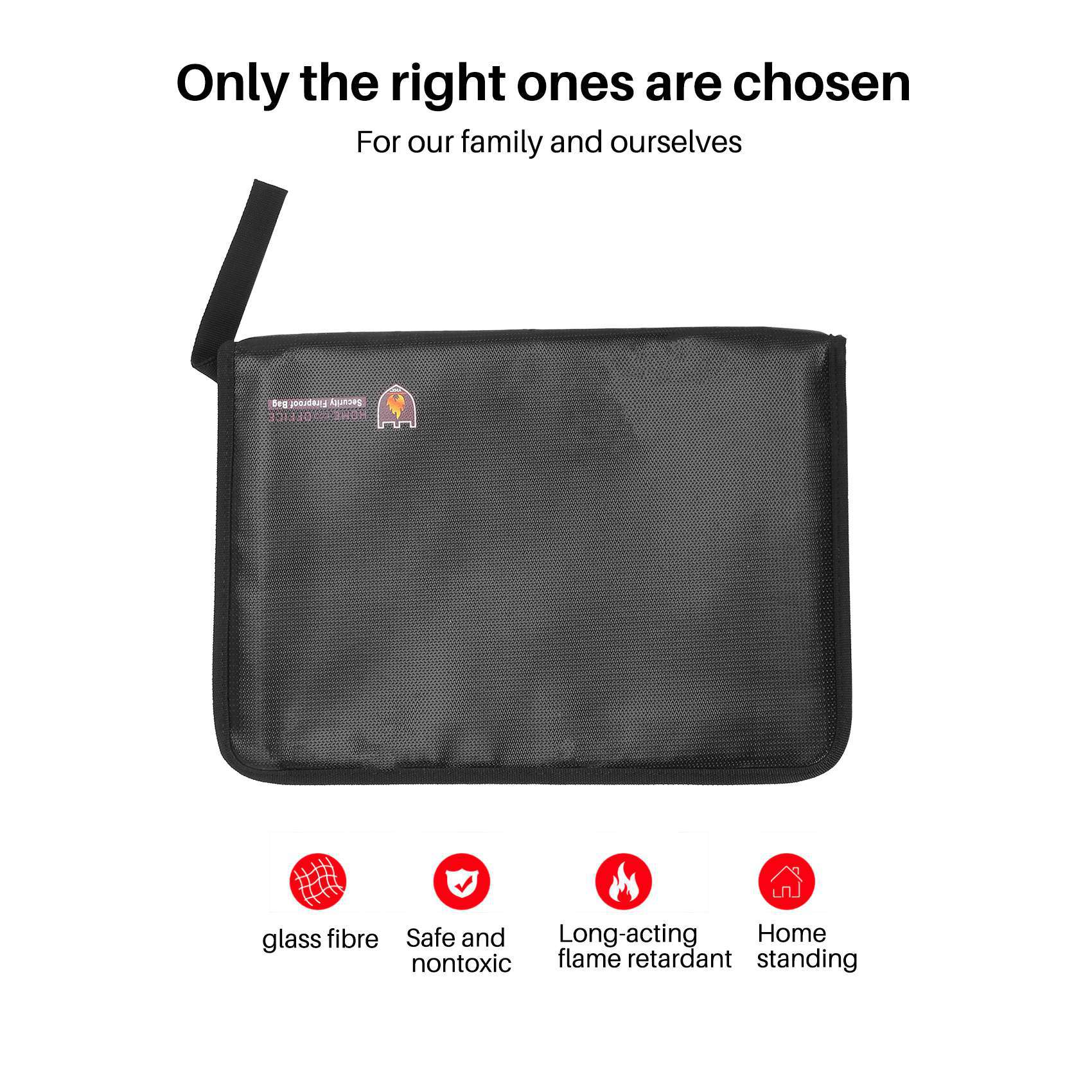 Fire Safe Document - 耐火ファイルフォルダー アコーディオン式ドキュメントバッグ 14.3×9.8インチ A4サイズ 12ポケット かゆみのないシリコンコーティング
