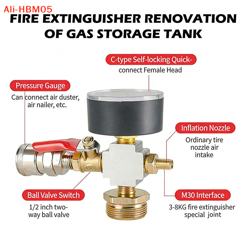 Fire Extinguisher Small - (HB05)小型エアタンク圧力アダプター、消火器変換エアポンプ、ポータブルモバイルエアコンプレッサーアクセサリー