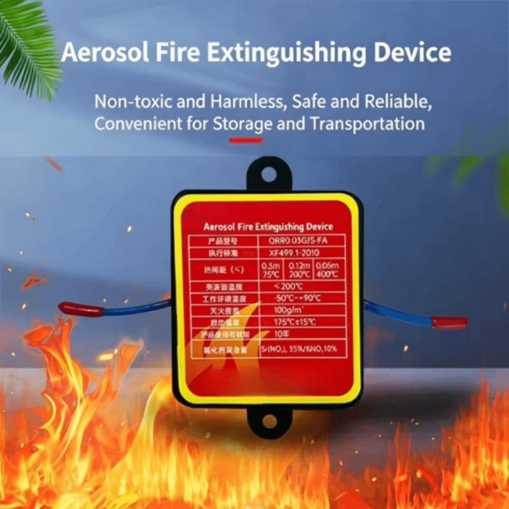 Fire Extinguisher Small - デュアルライン設計の難燃装置 難燃自動起動消火装置 DINレールマウント