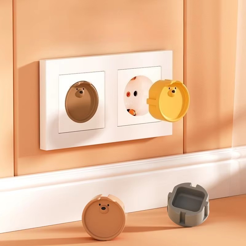 Outlet Cover Baby - 5 個電気安全ソケット保護カバー漫画ベビー耐衝撃プラグ欧州標準スイッチジャック保護カバー