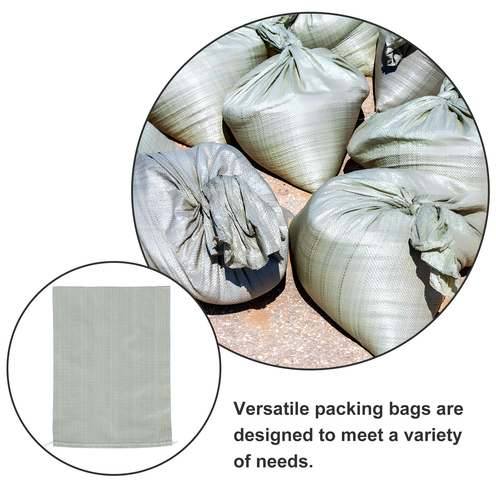 20個入り 厚手PP製梱包袋 多用途土嚢 防水壁 多機能 引 - Flood Barrier Bag のレビューと価格