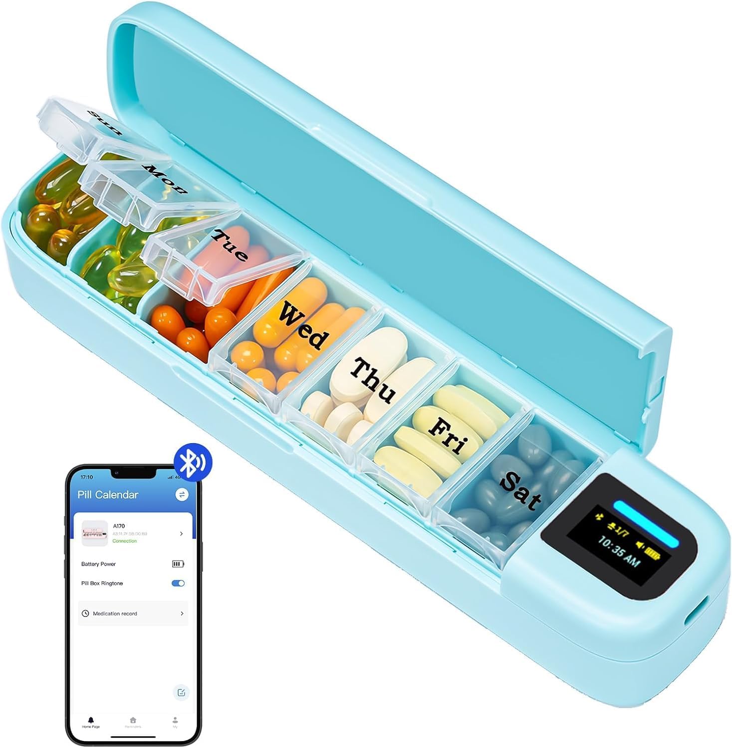 スマートピルオーガナイザー（アラーム＆Bluetoothアプ - Medicine Cabinet Lock のレビューと価格