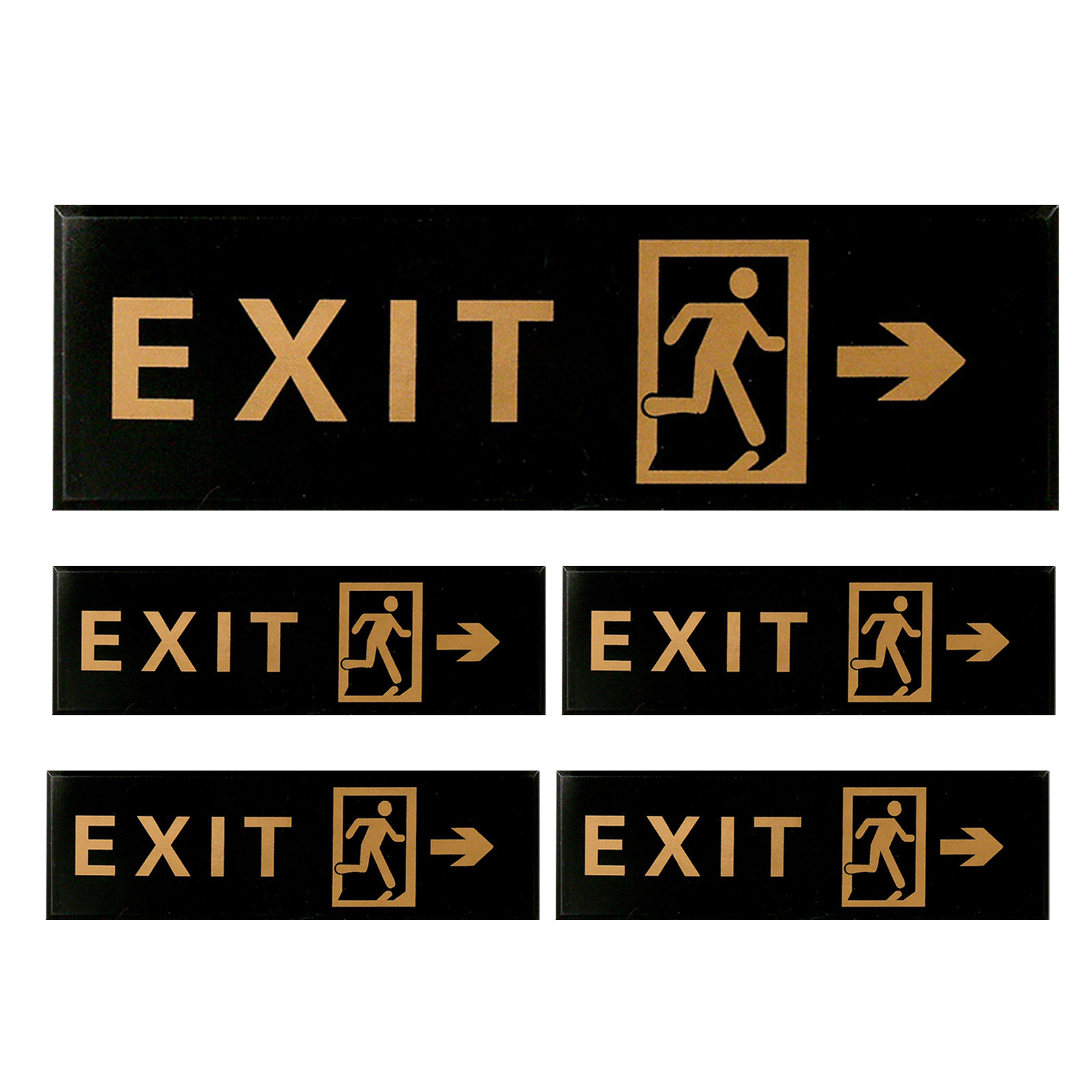 5 個の出口標識自己粘着アクリル緊急出口プレート右矢印ドア壁 - Emergency Exit Sign のレビューと価格