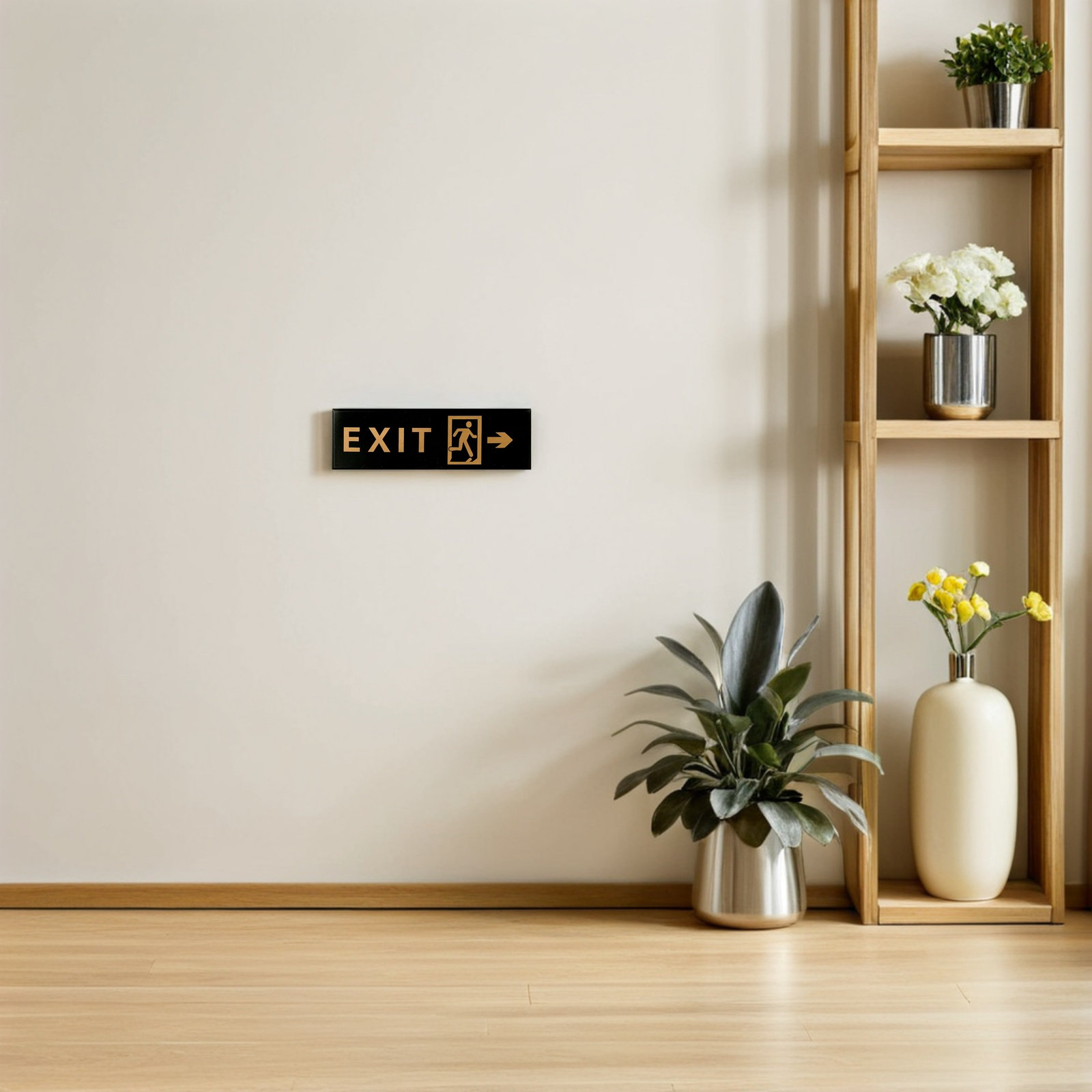 5 個の出口標識自己粘着アクリル緊急出口プレート右矢印ドア壁 - Emergency Exit Sign のレビューと価格