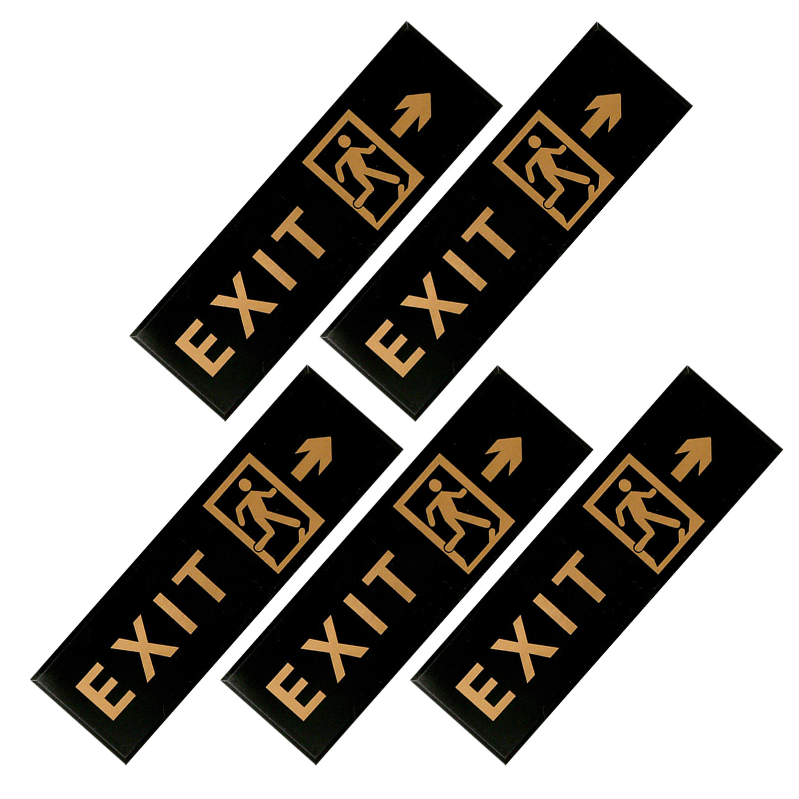 5 個の出口標識自己粘着アクリル緊急出口プレート右矢印ドア壁 - Emergency Exit Sign のレビューと価格
