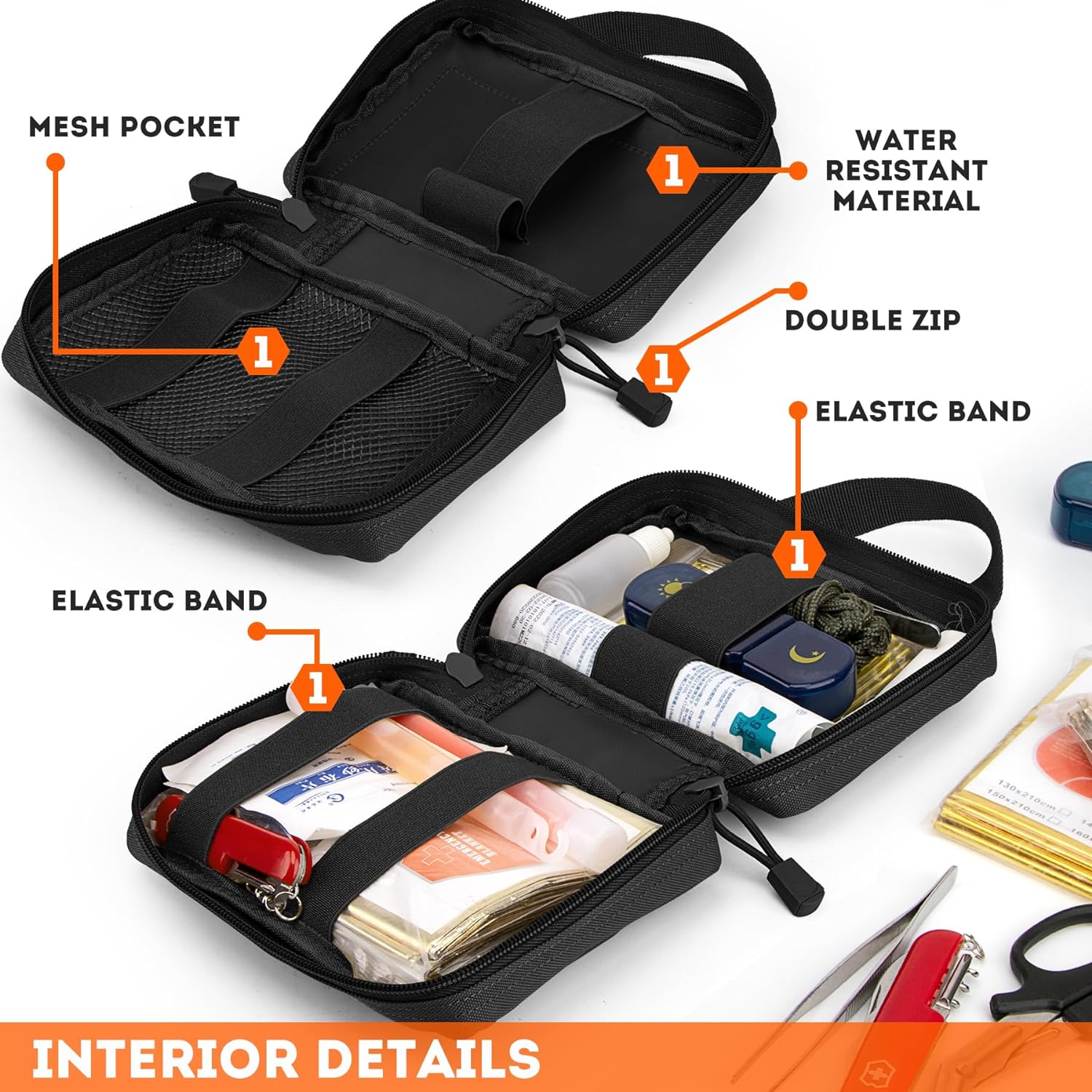 戦術的な応急処置キット,emt,ifak,小さな戦術ベルト, - First Aid Bag Kit のレビューと価格