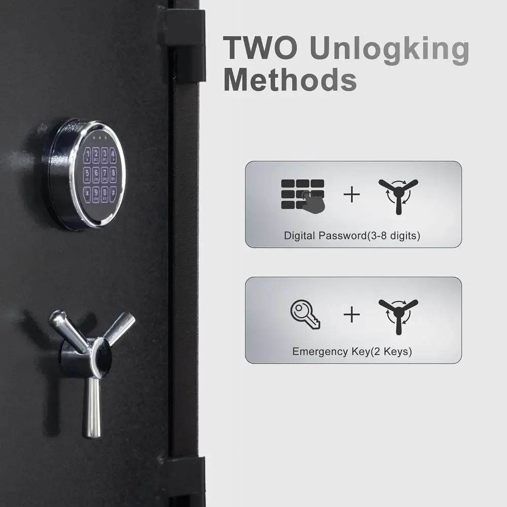 1400 ° 耐火性ピストルセーフ、デジタルロック、盗難防止 - Fire Safe Document のレビューと価格