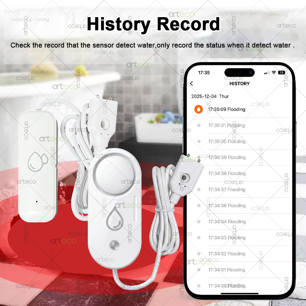Zigbee 水漏れセンサー 洪水漏れ検知器 110dB サ - Water Alarm Sensor のレビューと価格
