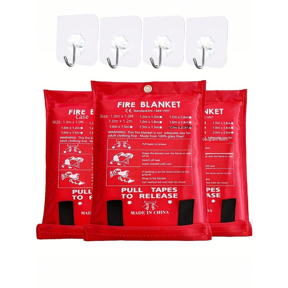 防火ブランケット 39.37 X 39.37 インチ 緊急用 - Fire Blanket Kitchen のレビューと価格