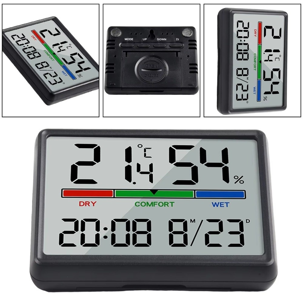 磁気吊り下げ時計超薄型大型液晶画面デジタル目覚まし時計デジタ - Pool Alarm Float のレビューと価格