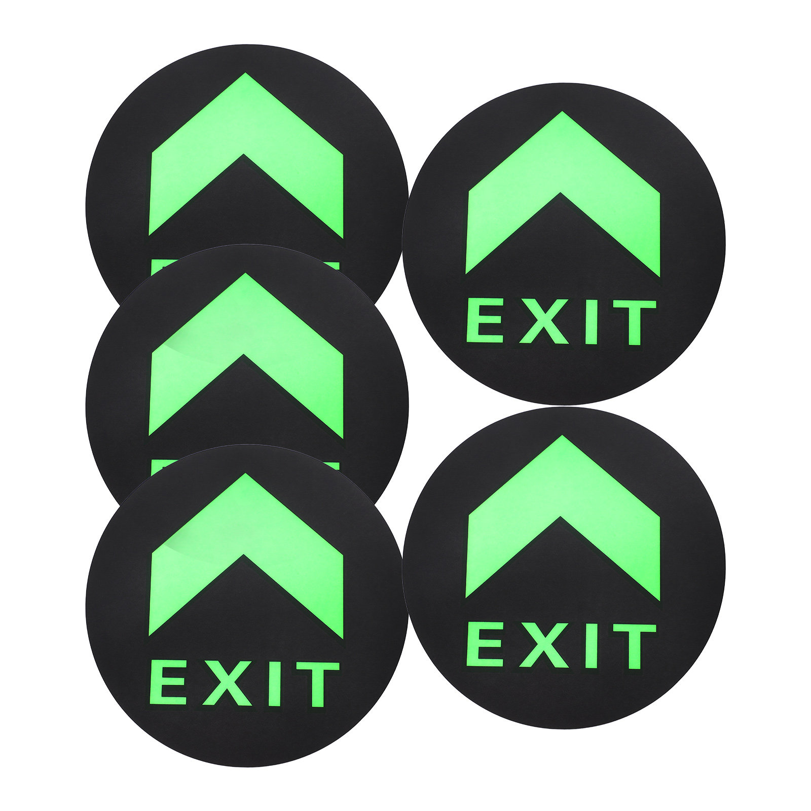 5枚入り光る安全出口標識 夜間発光床用ステッカー 方向指示器 - Emergency Exit Sign のレビューと価格
