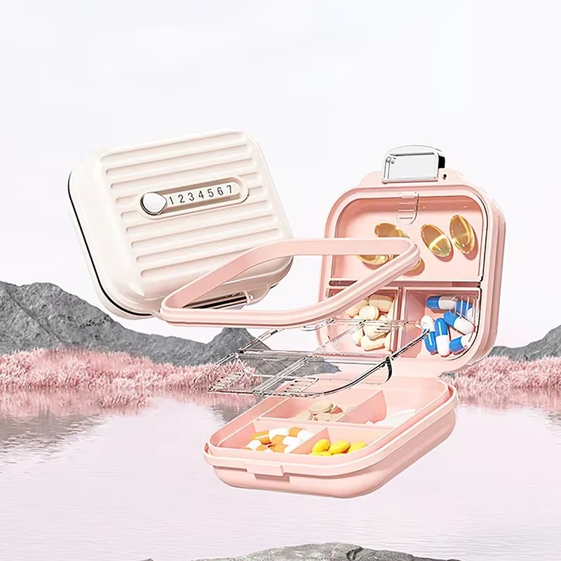 錠剤収納ボックス 多目的コンパクトウィークリー薬ケース ロッ - Medicine Cabinet Lock のレビューと価格