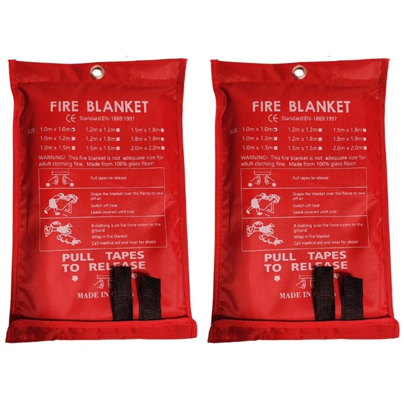 プロモーションデー 2枚入り 緊急用防火毛布、防火毛布、キッ - Fire Blanket Kitchen のレビューと価格