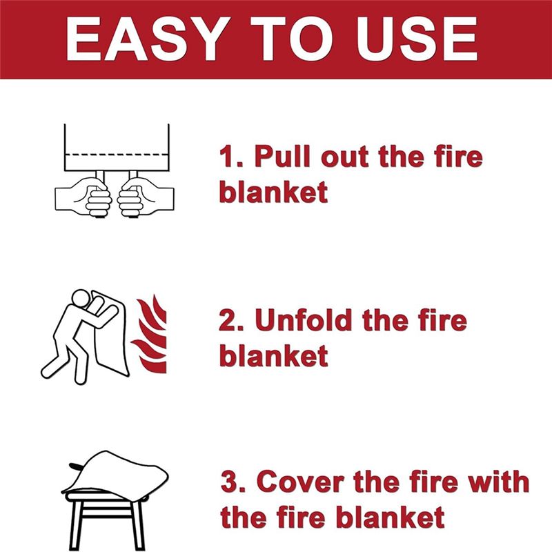 プロモーションデー 2枚入り 緊急用防火毛布、防火毛布、キッ - Fire Blanket Kitchen のレビューと価格