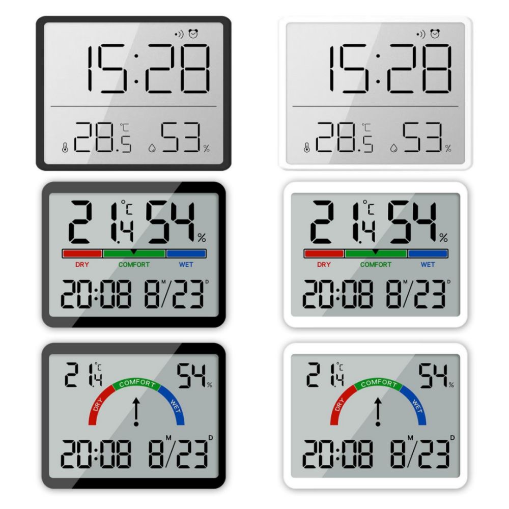 磁気吊り下げ時計大型液晶画面超薄型室内温度計デジタル表示湿度 - Pool Alarm Float のレビューと価格