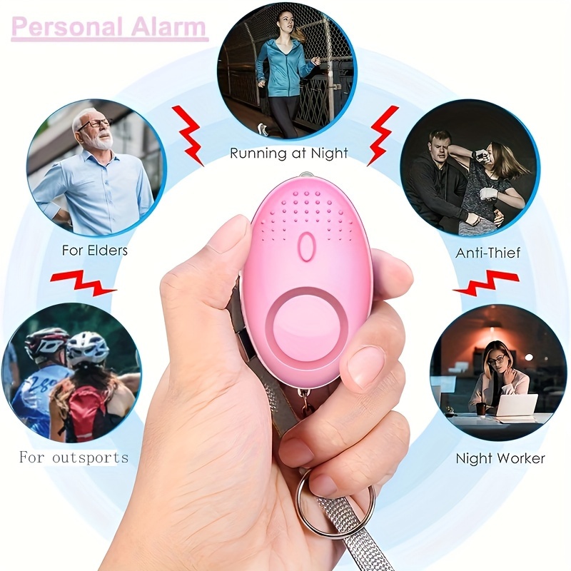 LEDライト付き個人用安全アラーム、緊急用キーホルダー、女性 - Personal Alarm Keychain のレビューと価格