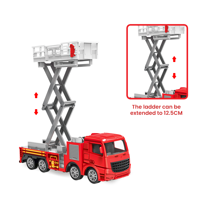 1:55 ダイキャスト消防車モデルシミュレーションプルバック - Fire Escape Ladder のレビューと価格