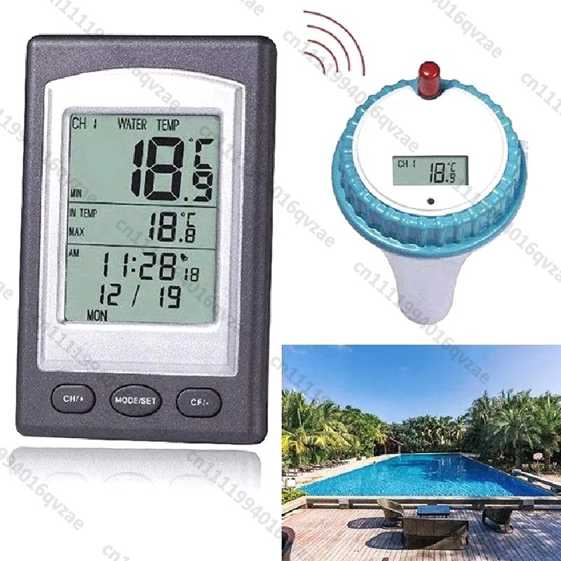ワイヤレスプール温度計 カレンダー付き目覚まし時計 デジタル - Pool Alarm Float のレビューと価格