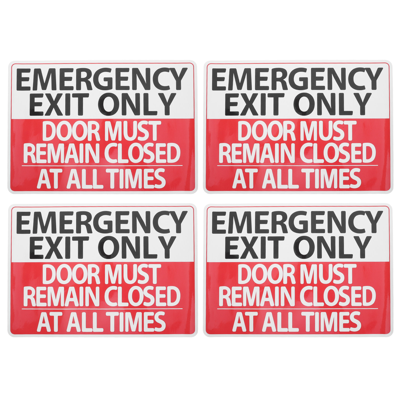 6パック 緊急出口標識ステッカー 強力な粘着力 ドアを閉める - Emergency Exit Sign のレビューと価格