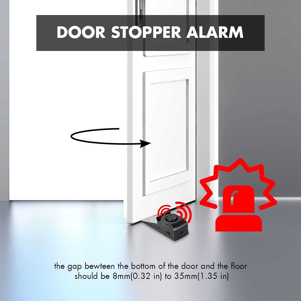 ドアストップアラーム、120DBセキュリティアラーム付きドア - Door Stop Alarm のレビューと価格