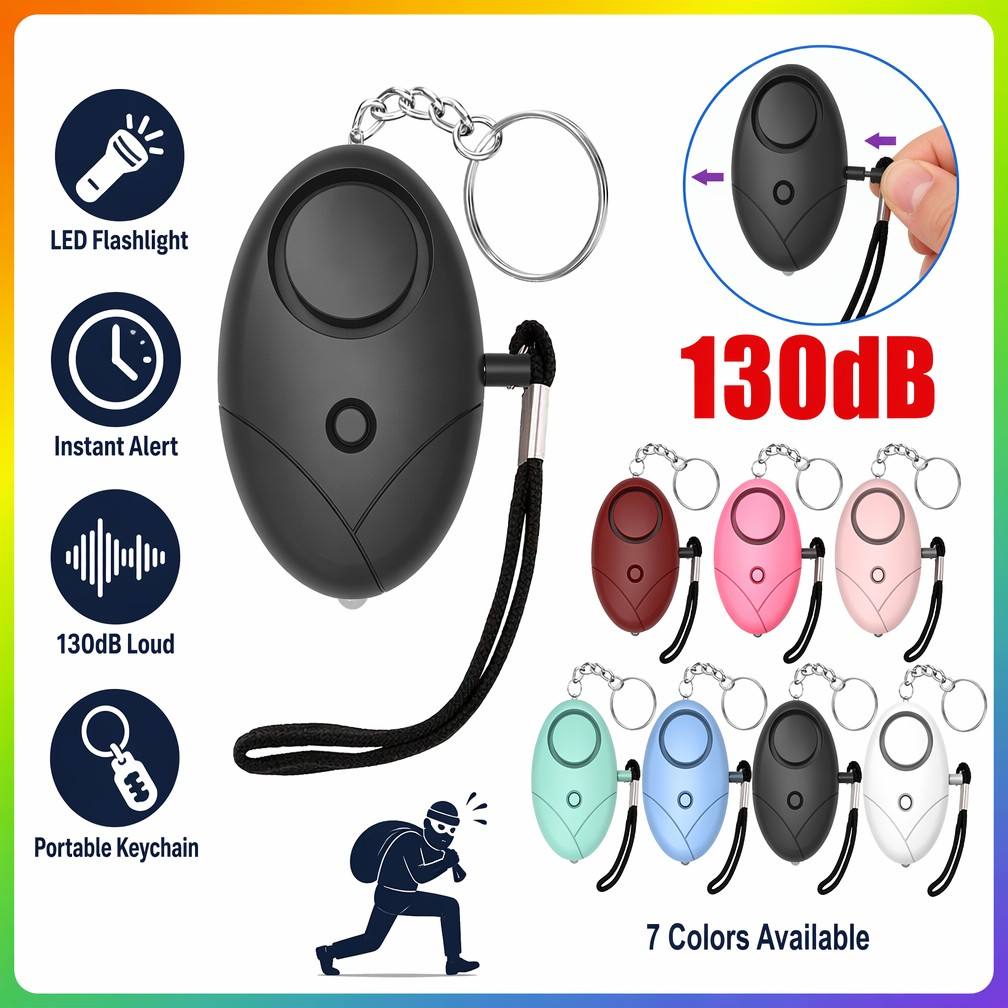 130db 個人安全警報キーホルダー抗狼自衛大声叫び緊急警報 - Personal Alarm Keychain のレビューと価格