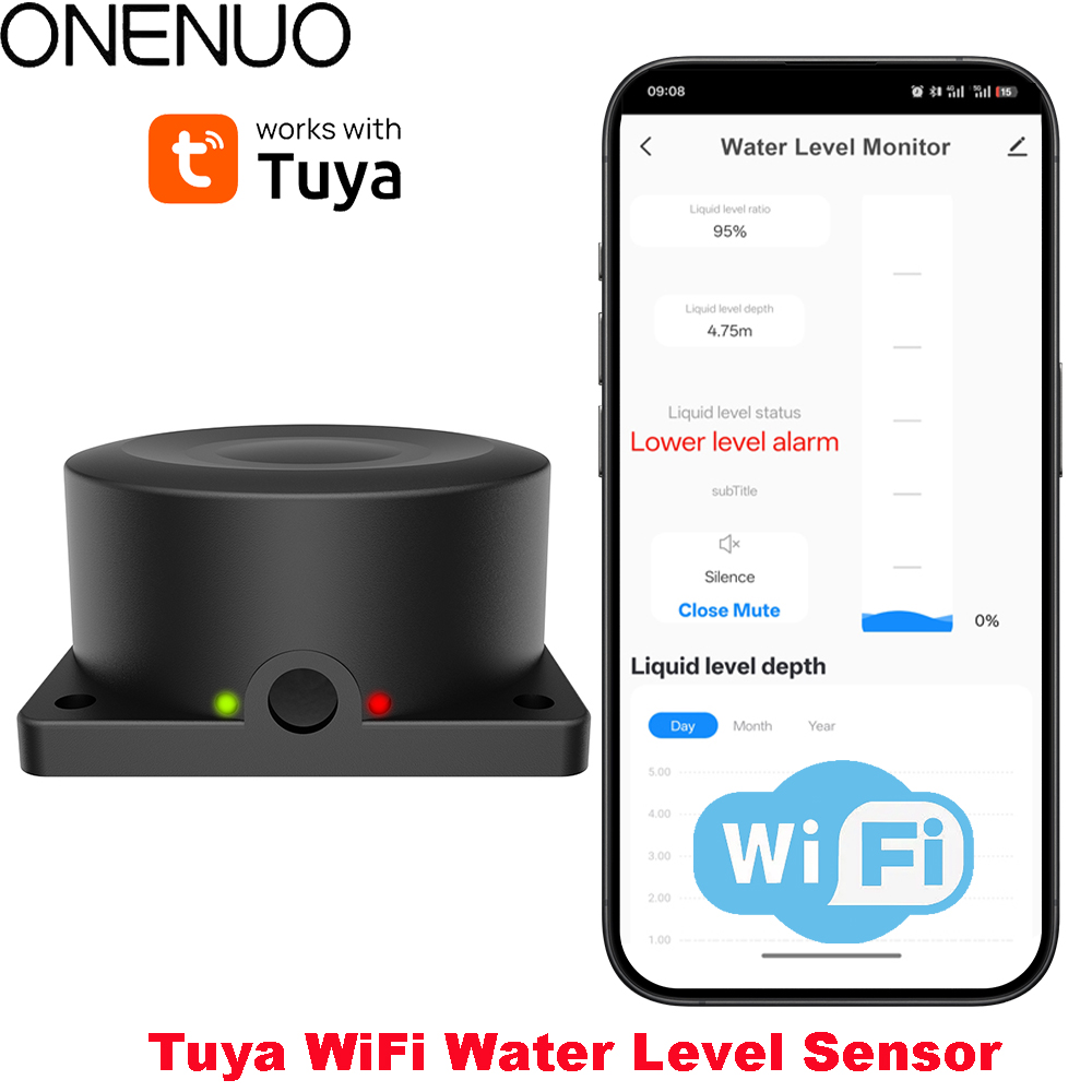 ONENUO 液体レベルセンサー油水検出器ワイヤレスタンクレ - Water Alarm Sensor のレビューと価格