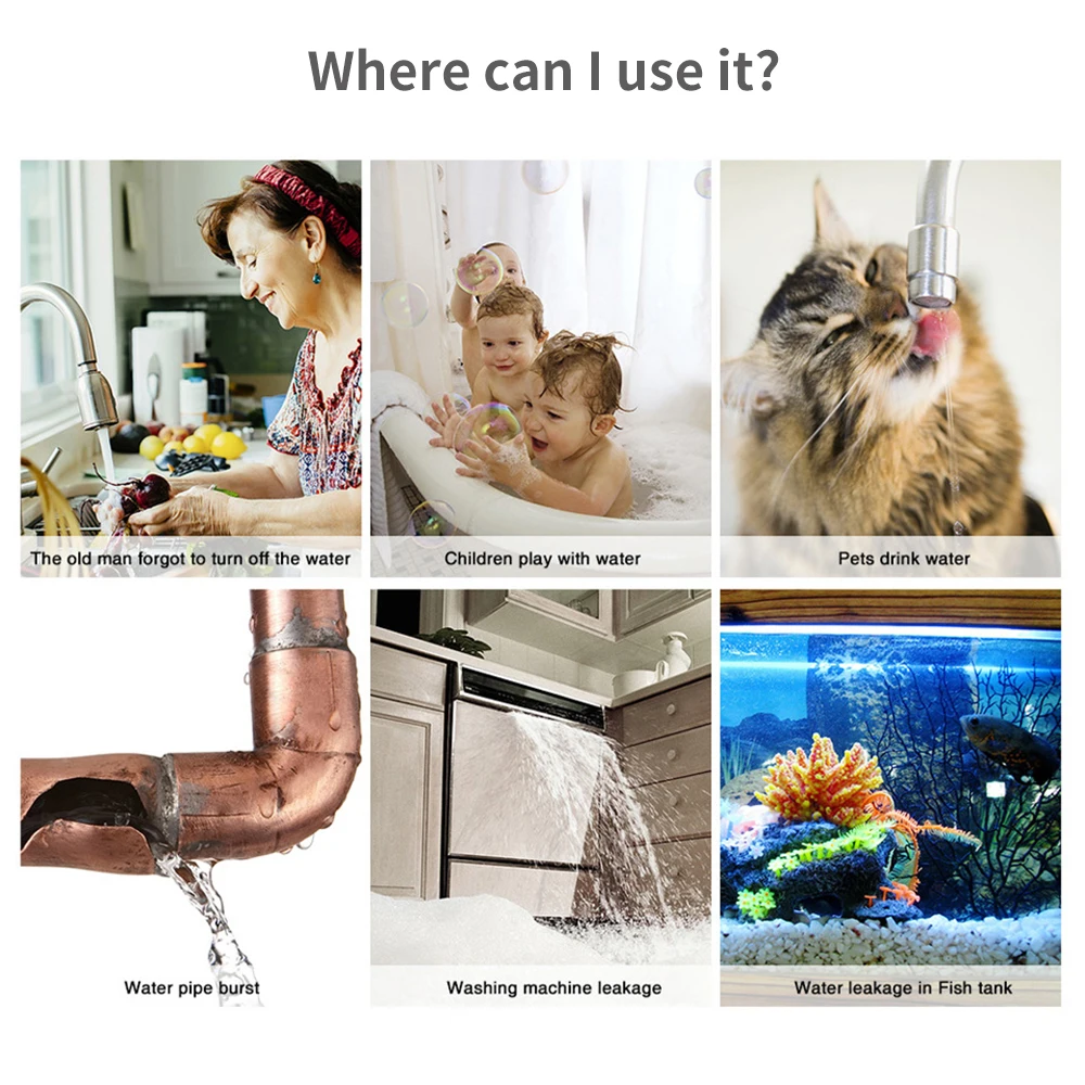 Tuya WiFi Zigbee 水センサー スマート漏水検 - Water Alarm Sensor のレビューと価格