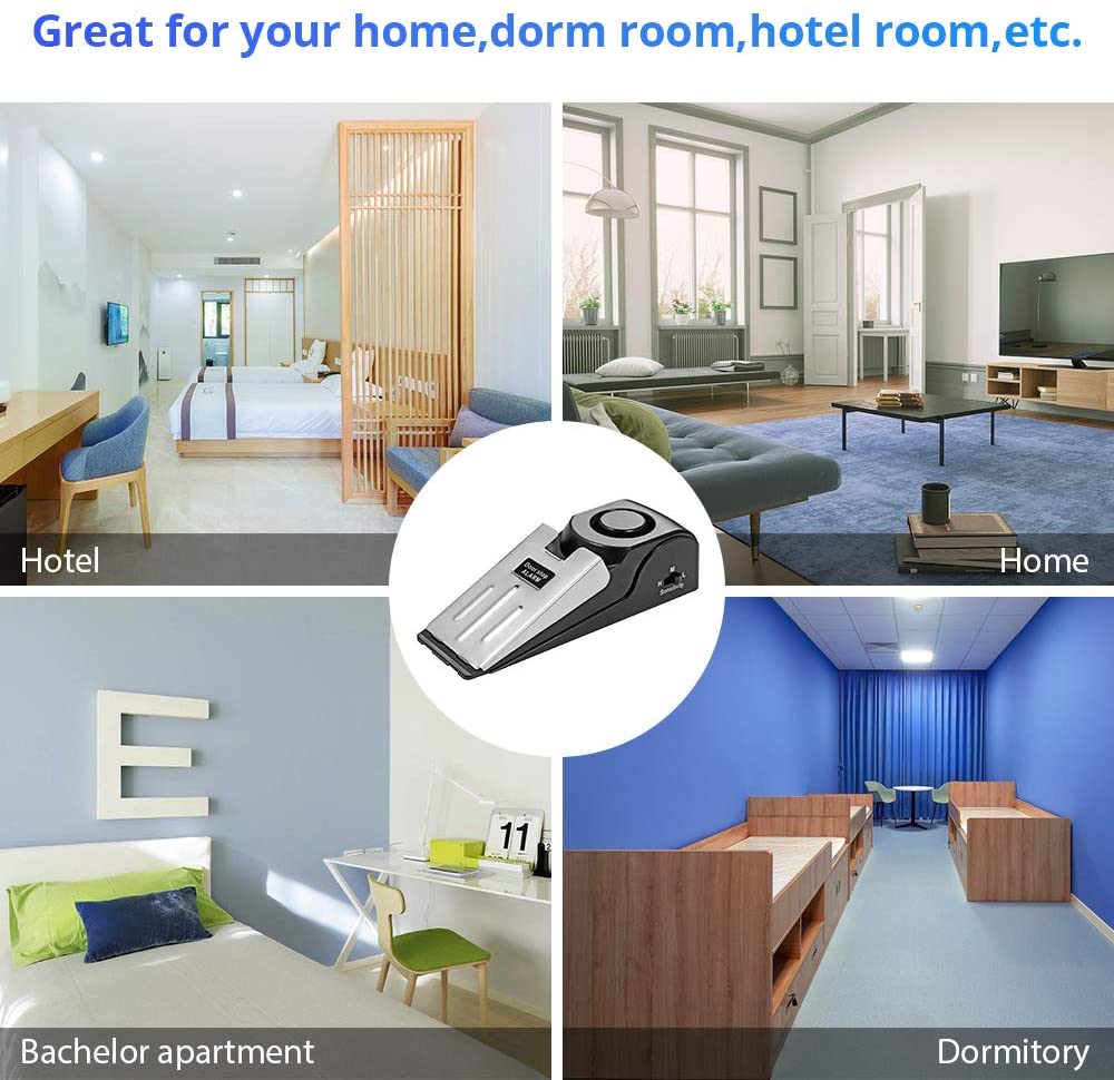1Pc ドアストッパーアラームポータブル 120db ウェッ - Door Stop Alarm のレビューと価格