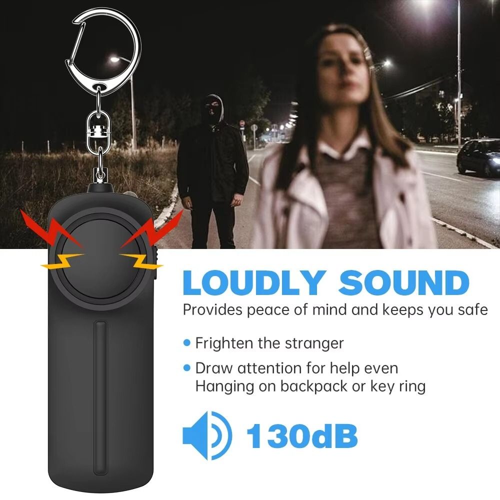 130dB 大音量パーソナルセキュリティアラーム大音量 LE - Personal Alarm Keychain のレビューと価格
