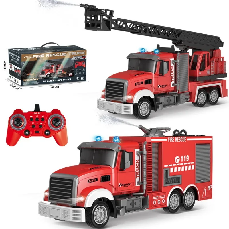 2.4G RC消防車、サウンド＆ライト付き、はしご、散水機能 - Fire Escape Ladder のレビューと価格