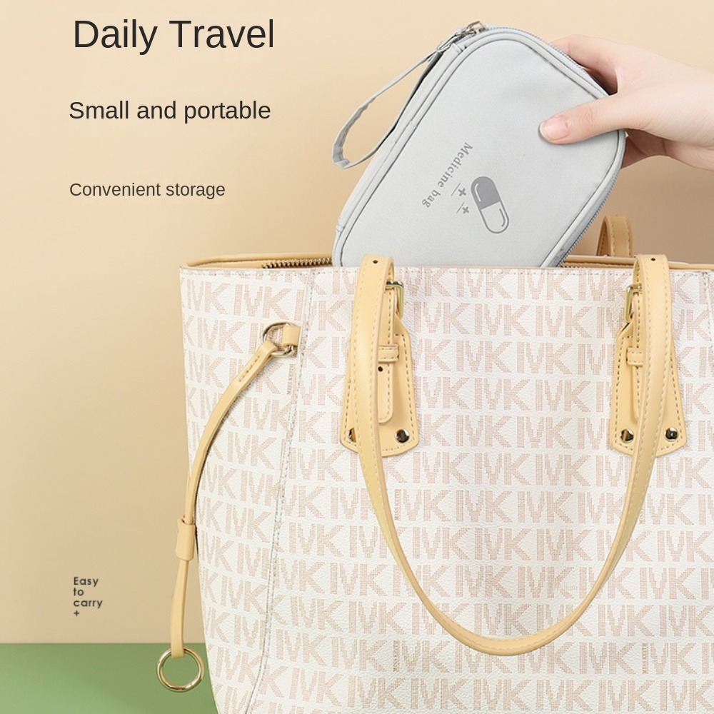 多機能ピンク/ブルー/グレー薬袋層状家庭用救急キットピル大容 - First Aid Bag Kit のレビューと価格