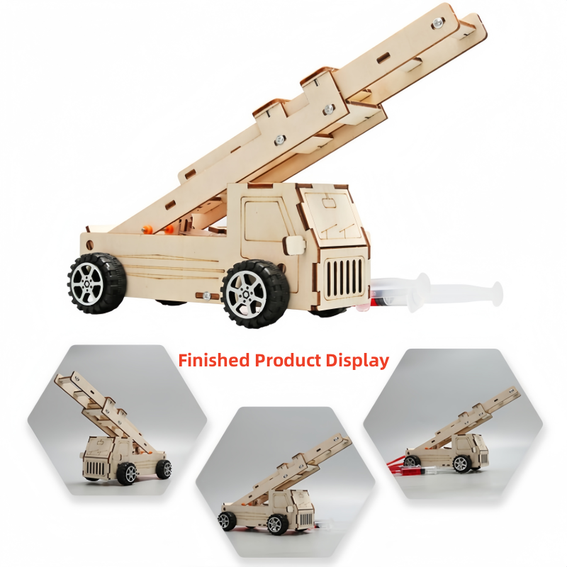 DIY木製はしご消防車モデルキット 子供向け - 教育用物理 - Fire Escape Ladder のレビューと価格