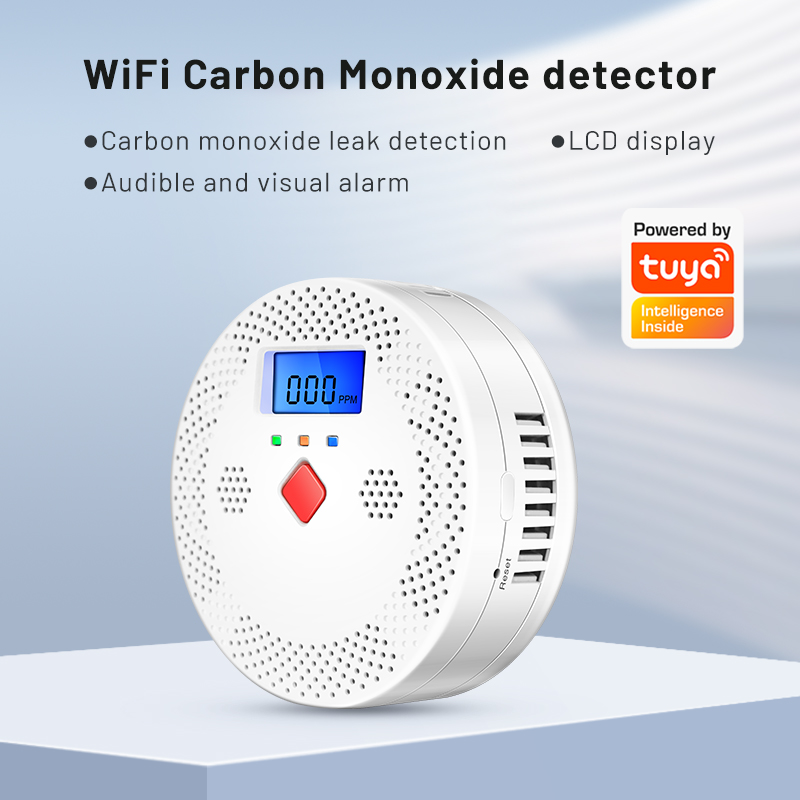 Tuya-インテリジェントコネクテッドアラーム,Wi-Fi, - Co Detector Plug のレビューと価格