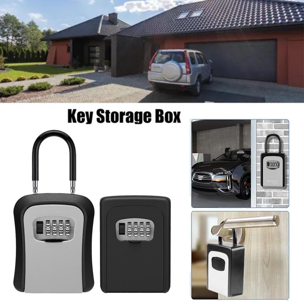 壁掛けキー収納ボックスポータブルキーロックボックス4桁コンビ - Lockbox Key Secure のレビューと価格