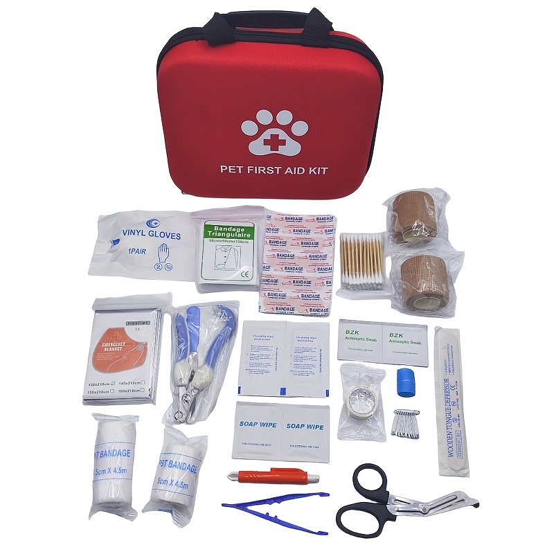 携帯用ペット救急キット、猫と犬の屋外車載キャンプ用緊急医療バ - First Aid Bag Kit のレビューと価格