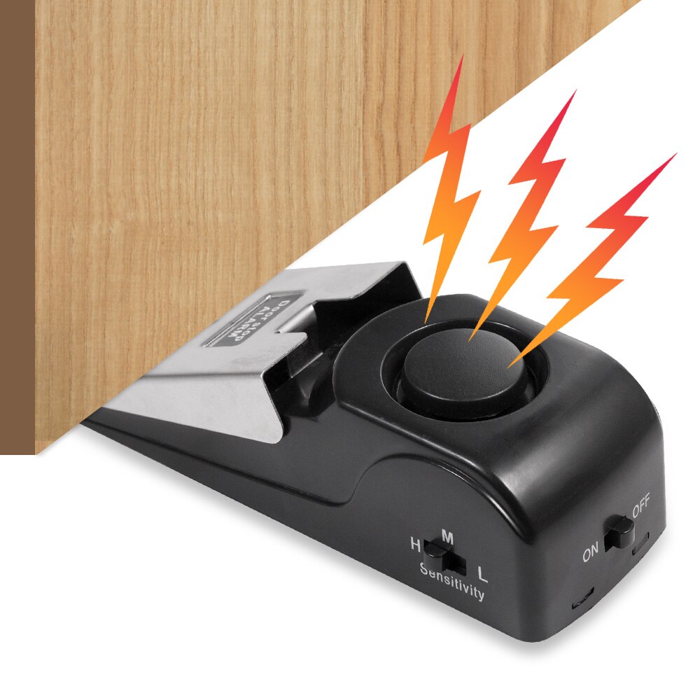 ワイヤレスドアストップ警報システム 125dB 大音量ホーム - Door Stop Alarm のレビューと価格