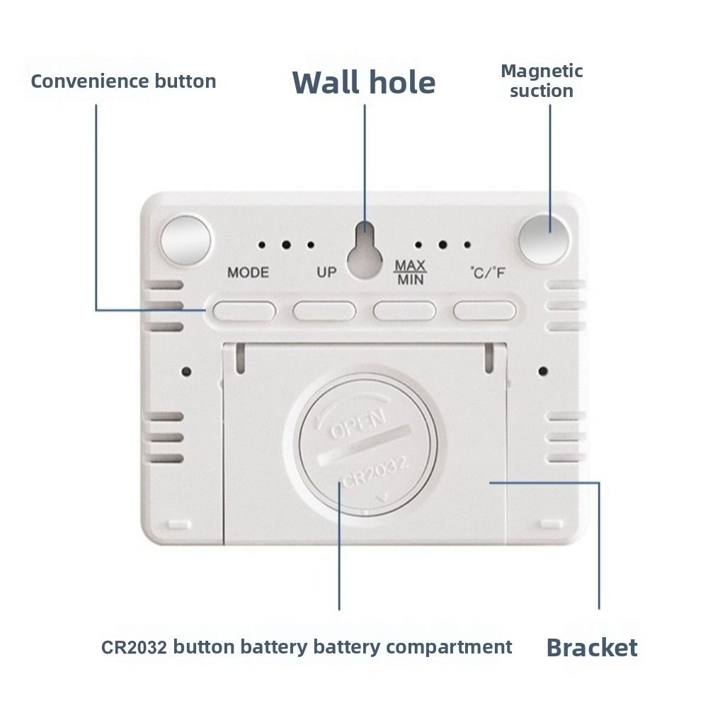 磁気吊り下げ時計大型液晶画面デジタルディスプレイ室内温度計湿 - Pool Alarm Float のレビューと価格