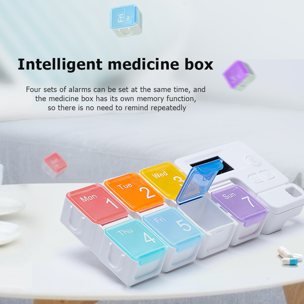 薬保管アラームボックス 毎日/毎週用ピルケース 電子薬タイマ - Medicine Cabinet Lock のレビューと価格