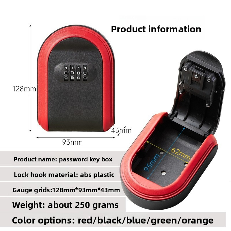 パスワードロック付きプラスチックキーボックス 家庭用ドア用安 - Lockbox Key Secure のレビューと価格