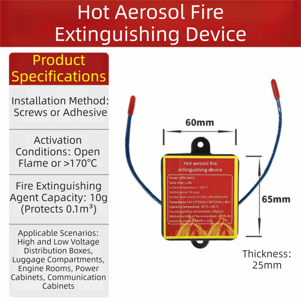 デュアルライン設計の難燃装置 難燃自動起動消火装置 DINレ - Fire Extinguisher Small のレビューと価格