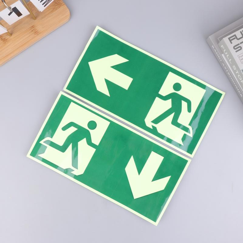 1PC 1 発光出口標識 - 緊急避難安全壁デカール、緑色の - Emergency Exit Sign のレビューと価格