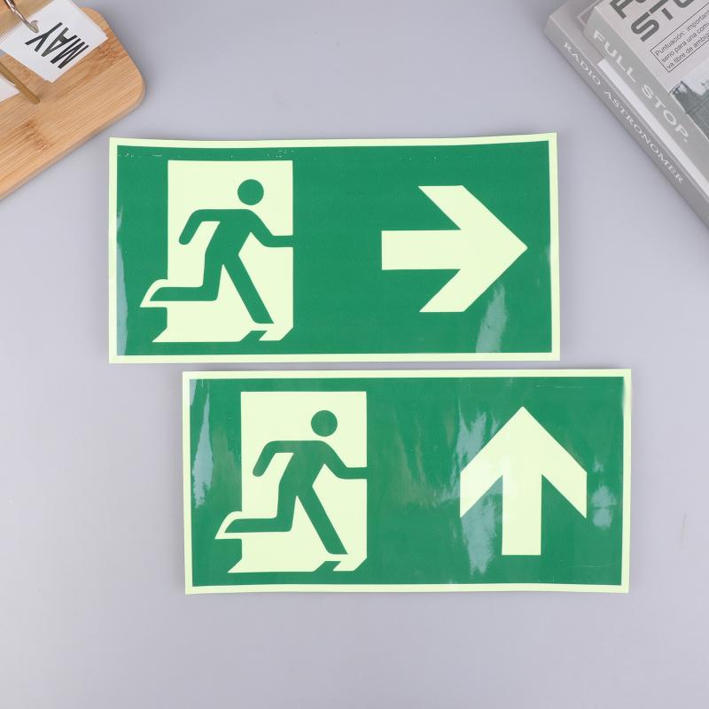 1PC 1 発光出口標識 - 緊急避難安全壁デカール、緑色の - Emergency Exit Sign のレビューと価格
